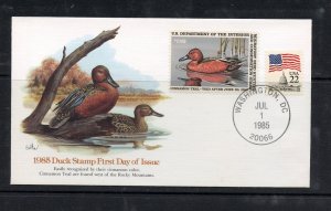 US #RW52 (U326) FDC Federal Duck Stamp 1985, Balke painting, VF