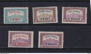 Hungary 1918/20 Overprint MNH CV 39 euro 16128