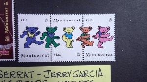 Montserrat Jerry Garcia Grateful Dead 1996 Scott# 914-15 MNH XF