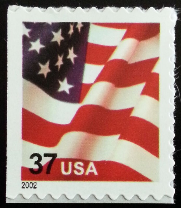 2002 37c American Flag, SA Scott 3636 Mint F/VF NH