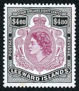 Leeward Is SG140 QEII 4.80 top value M/M