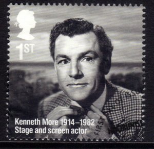 GB 2014 QE2 1st Remarkable Lives ' Kenneth More ' SG 3582 ex FDC ( E1202 )