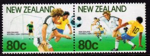 New Zealand 1991 Football Centenary Complete Mint MNH Set Pair SC 1022