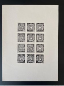 Afghanistan 1932 Mi. 232 Assemblée Nationale Assembly Sheet of 12 RARE ND