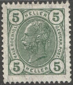 AUSTRIA 1906 5h, Sc 90, MLH, VF