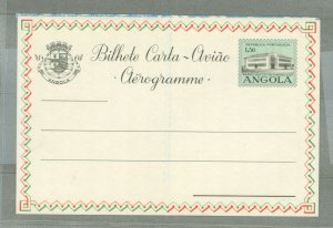 Angola  1957 1$50 turuoise & black