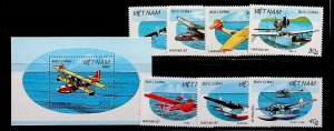 NORTH VIET NAM Sc 1794-1801 NH ISSUE OF 1987 - AVIATION - (AS23)