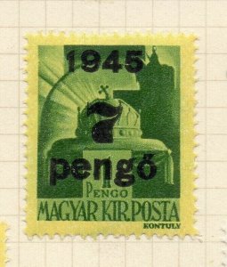 Hungary 1945-46 Early Issue Fine Mint Hinged 7p. Surcharged Optd NW-193694