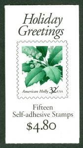 SCOTT BK264  BOOKLET OF 15  SHERWOOD STAMP