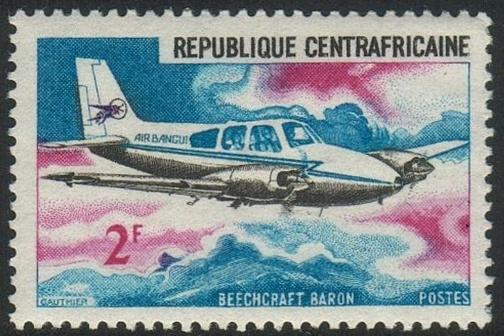 Central Africa Republic#94 - Beechcraft Baron - MNH