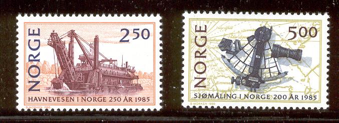 NORWAY 869-870 MNH PORT AUTHORITIES 1985