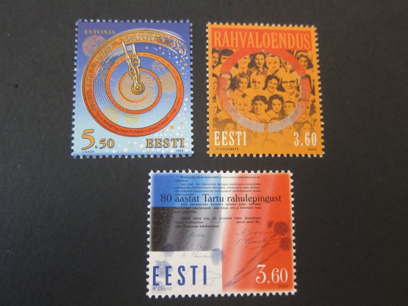 Estonia 1999 Sc 383-85 sets(3) MNH