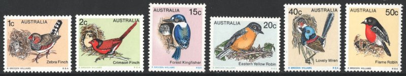 Australia SC#713-718 1¢-50¢ Birds: First Series (1979) MNH