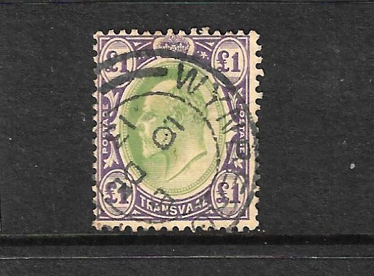 TRANSVAL  1903  1pound  KEVII  FU SG 258  