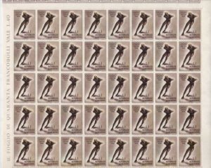 olympics 1955 winter sports mint never hinged  stamp sheet R19900