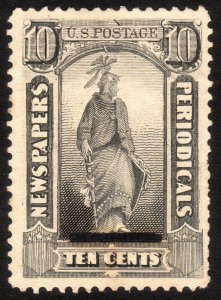 1875, US 10c, Newspaper stamp, MNG Facsimile, Sc PR15