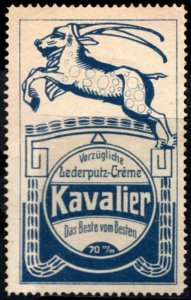 Vintage Germany Poster Stamp Kavalier Excellent Leather Cleaning Cream The Best