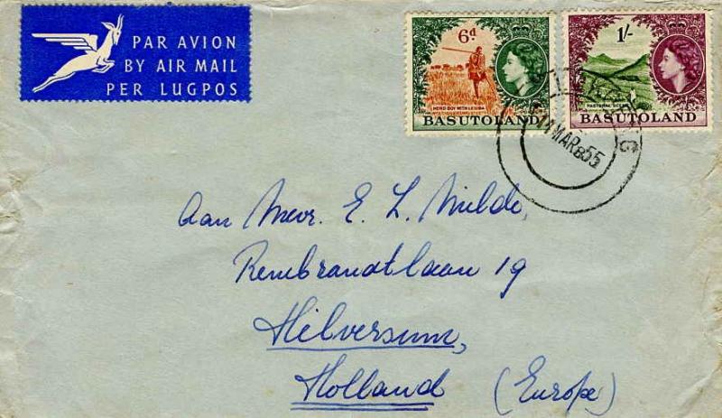 Basutoland 1955 Postal History