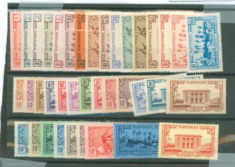 Martinique #133-172 Mint (NH) Single (Complete Set)