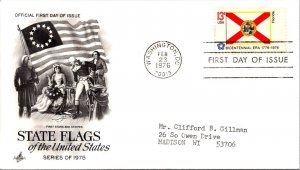 FDC 1976 SC #1682 Artcraft Cachet, Florida  - DC Cancel - Single - J1348