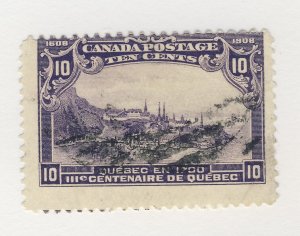 Canada 1908 Quebec MNG Stamp #101-10c Mint No Gum VG/F Guide Value = $65.00