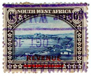 (I.B) South-West Africa Revenue : Duty Stamp 6d