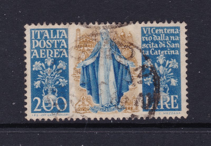 Italy a 200L used Air stamp from 1948