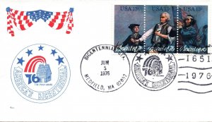 US SPECIAL EVENT COVER US BICENTENNIAL - 325 YEARS OF TOWN OF MEDFIELD MASS '76