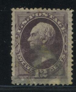 1870 US Stamp #151 12c Used Very Fine Catalogue Value $285