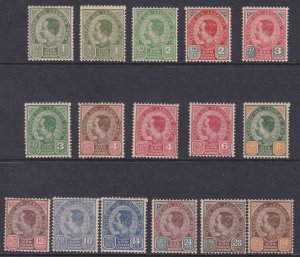 1899/1904 Thailand - Tailandia - King Rama V , SG 67/81 set of 16  MLH/*