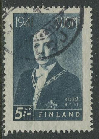 Finland - Scott 238 - Pres. Risto Ryti -1941- Used - Single 5m Stamp