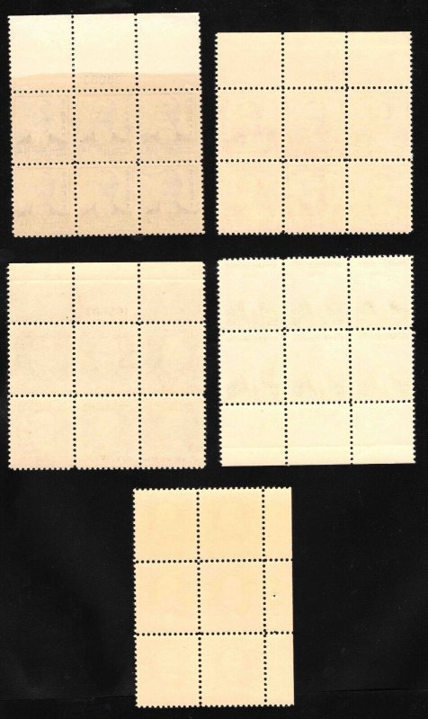 momen: US Stamps CANAL ZONE #105-114 PLATE BLOCKS MINT OG NH VF LOT #78944