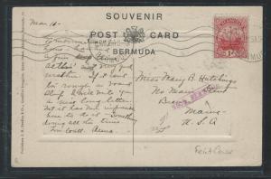 BERMUDA (P1106B) 1915  CENSOR PPC 1D BOAT TO USA  COPY 3