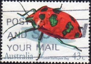 Australia 1212 - Used - 43c Cotton Harlequin Bug (1991) (cv $0.70)