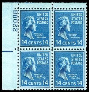 U.S. PLATE BLOCKS 819  Mint (ID # 86648)