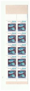 PALAU SC.76a BUMPHEAD PARROT FISH BOOKLET PANE 10 MNH EV2