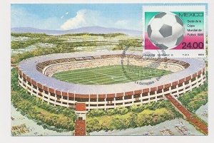 D187318 World Cup Soccer Mexico 1986 Maximum Card Mexico Estadio Corregidora