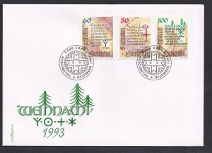 Liechtenstein   #1013-1015  FDC 1993  Christmas