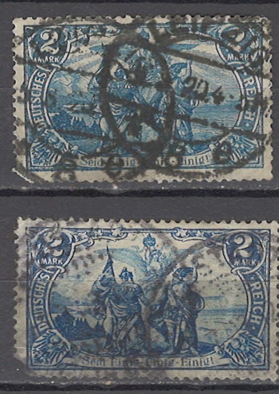 COLLECTION LOT OF #1157 GERMANY  # 76 * 2 UNWTMK 1902 (BOTTOM FAULTY) CV = $195