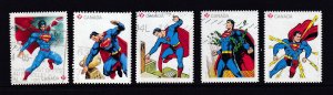 Canada 2013 -   Superman  - Used set   # 2677a-e