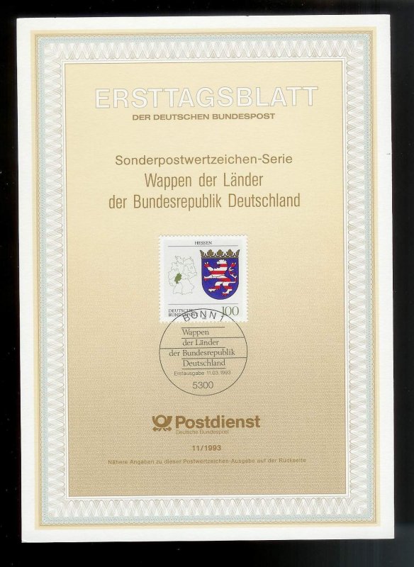GERMANY (52) Ersttagsblatt FDC Presentation Cards