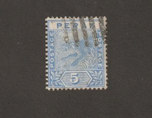 EDSROOM-13186 Malaya Perak 45 Used 1892 Top Value Tiger CV$8