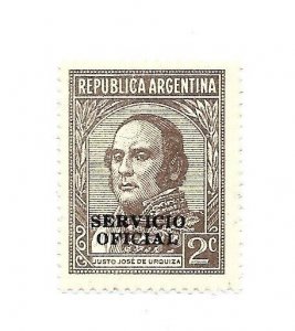 ARGENTINA 1938 REGULAR STAMPS OVERPRINTED OFFICIAL SERVICE SC O38 MI D32 MINT NH