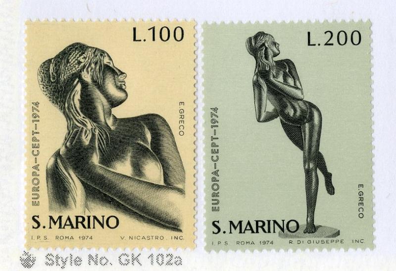 SAN MARINO 840-841 MNH SCV $1.10 BIN $0.55 ART