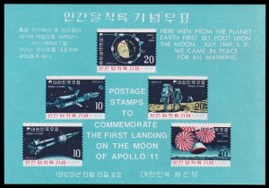 Korea Scott 663a Souvenir Sheet (1969) Mint NH VF, CV $33.00 C