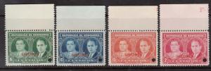 Honduras #318s - #321s VF/NH Overprint Specimen Set