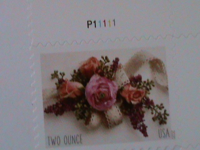 ​UNITED STATES-COLORFUL BEAUTIFUL FOREVER ROSES STAMP MNH VF-W/PLATE NUMBER