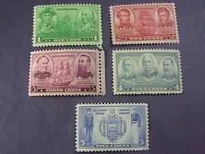 U.S.# 785-789-MINT NEVER/HINGED--COMPLETE SET--ARMY ISSUES--1936-37
