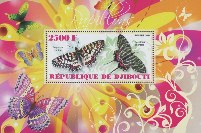 Butterflies Zerynthia Rumina Souvenir Sheet Mint NH