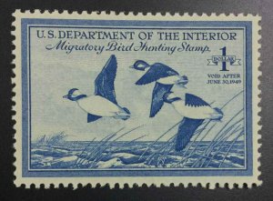 MOMEN: US STAMPS #RW15 DUCK MINT OG NH XF JUMBO LOT #75635*